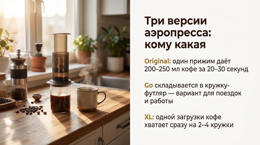 Три версии аэропресса: кому какая
