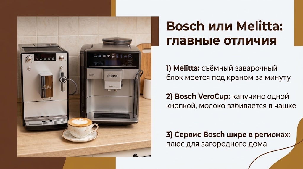 Bosch или Melitta: главные отличия