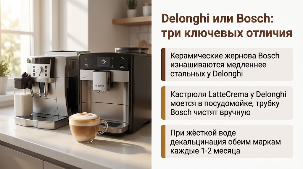 Delonghi или Bosch: три ключевых отличия
