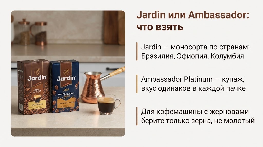 Jardin или Ambassador: что взять