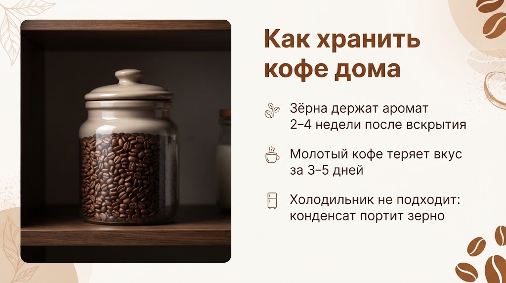 Как хранить кофе дома