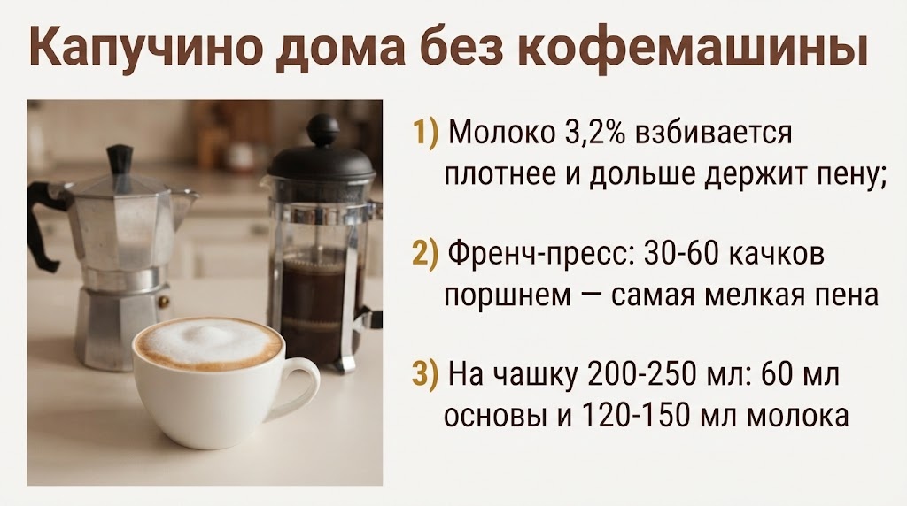 Капучино дома без кофемашины