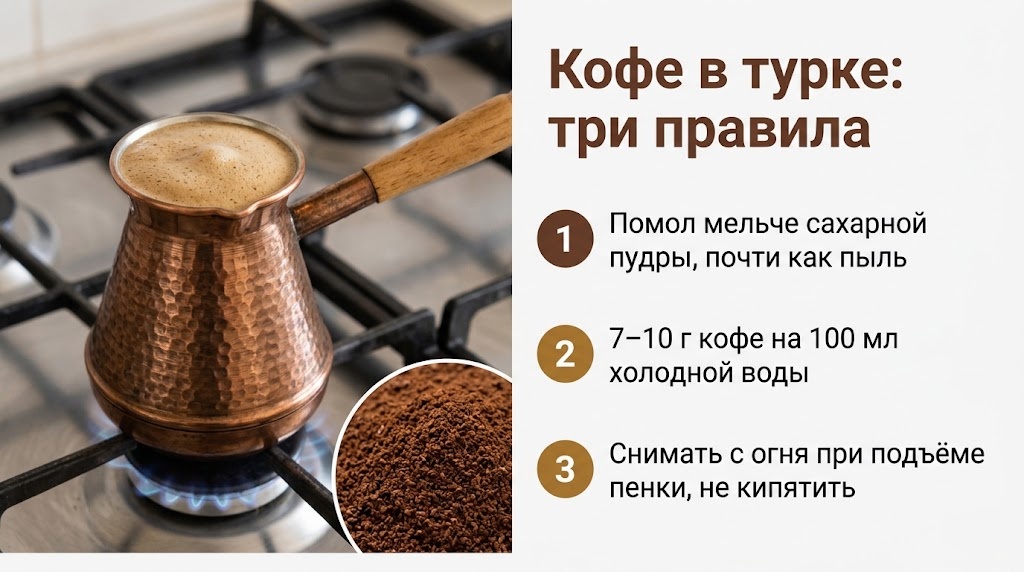 Кофе в турке: три правила