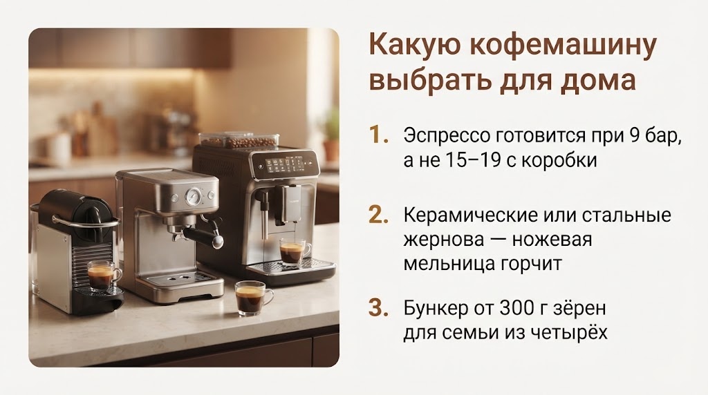 Какую кофемашину выбрать для дома
