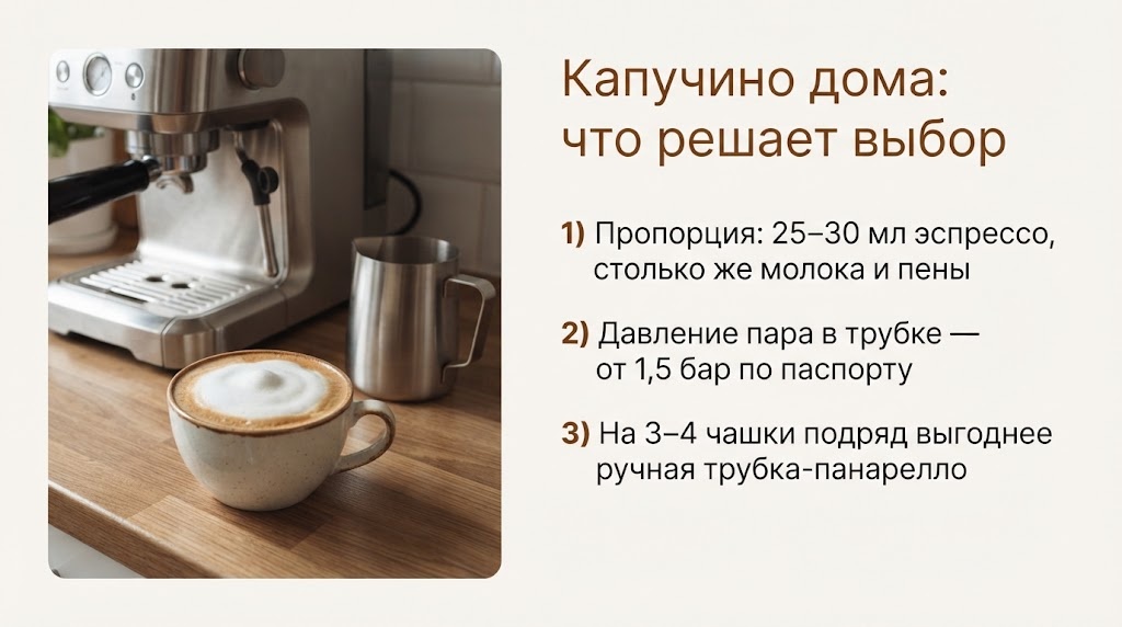 Капучино дома: что решает выбор