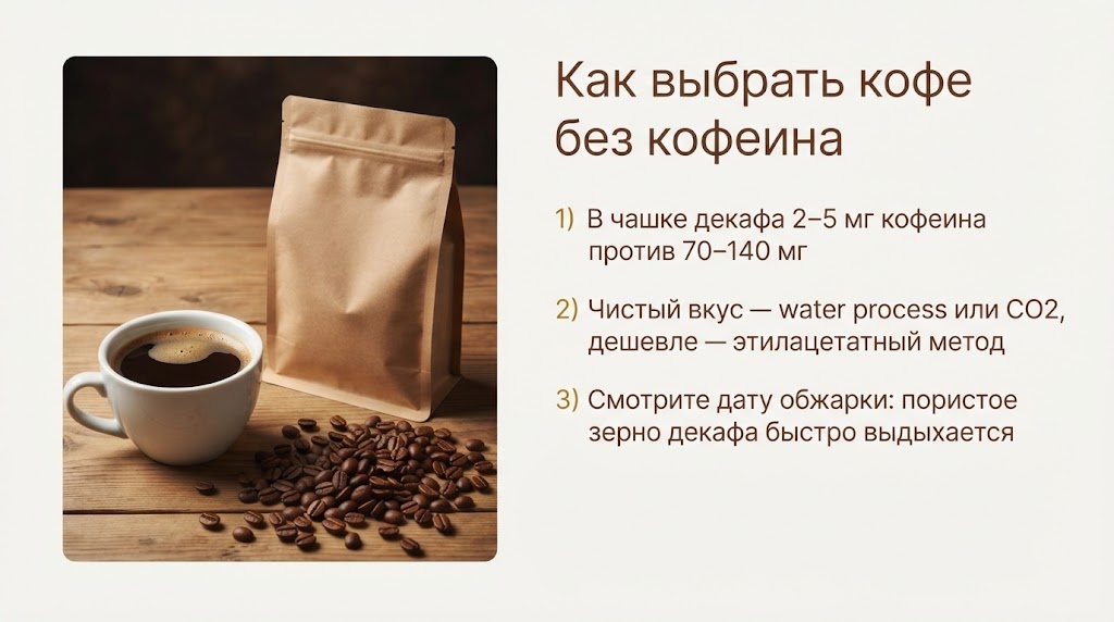 Как выбрать кофе без кофеина